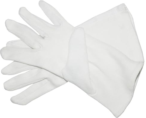 Fantasia - Baumwoll Handschuh weiß (Paar) Gr. M (8) - waschbar, allergiefrei