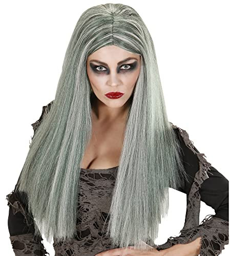 W WIDMANN MILANO Party Fashion 06740 - Perücke Zombie, grün-grau, Halloween, Karneval, Mottoparty