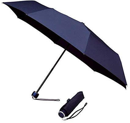 Mini max Parapluie pliant - Résistant au Vent Bleu Marine Regenschirm, 25 cm, Blau (Bleu Marine)