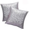 SwirlColor Pailletten Kissen Glitzer Pailletten Platz Werfen Silber Kissenbezug 40 x 40 cm für Zuhause Sofa 2 stücke