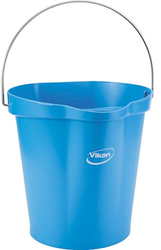 Vikan 56863 Pail,3 gal.,PP/SS,Blue