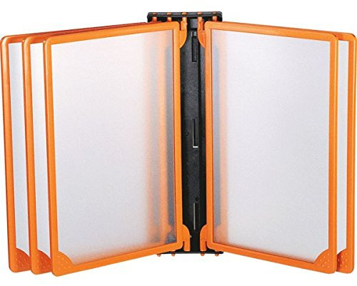 Klapprahmen,orange, Kunststoff, DIN A4, bestehend aus 5 Rahmen mit Wandhalterung