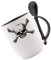 Tasse m. Löffel Totenkopf Löffeltasse, Kaffeetasse mit Motiv,Bürotasse, bedruckte Tasse mit Sprüchen oder Bildern - auch individuelle Gestaltung nach Kundenwunsch