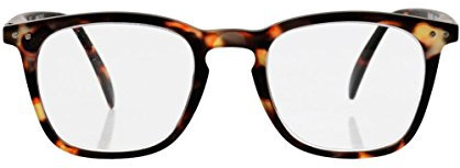 IZIPIZI Reading Shape E Tortoise Lesebrille für Altersweitsichtige in großer, strukturierender Trapezform, universelles Unisex-Modell, Dioptrie: +2.0, LMSEC02_20