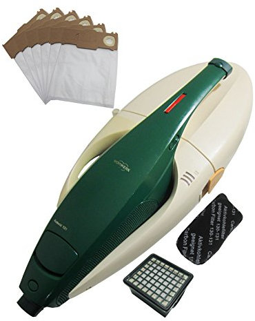 Vorwerk Kobold Vk 131 Instrumento de Tierra Motor + Canal de Aspiración + Cassette Incl. Nuevos Filtro (Microfiltro y Filtro Olor) + 6 Vles Bolsa