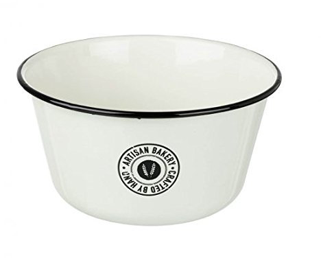 Small White Enamel Artisan bakery Bowl by Parlane