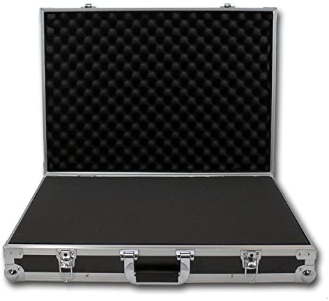 Flightcase universal Transportkoffer für Equipment, Werkzeug, technische Geräte | mit universell anpassbarem Schaumstoff | Schutzkiste, abschließbar | ACC-1 SATISFIRE