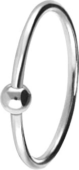 PIERCINGLINE 925er STERLING SILBER Nasenpiercing Piercing Nase Ring biegbar Silberfarben 7 x 2 mm