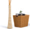 Leewadee Large Wicker Floor Vase – Handmade Funnel Vessel for Decorative Branches, Sophisticated Flower Holder Made of Bamboo and Bast, 70 cm, Ecru
