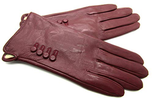 LE Damen Neu Premium Qualität Super Weich Handschuhe Echtleder - Wein, XL