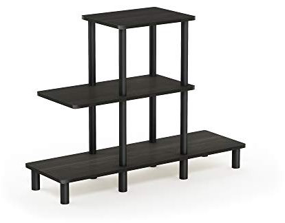 Furinno Deko-Regal mit 3 Ebenen, holz, Espresso/Schwarz, 29.49 x 94 x 70.69 cm, 18139EX/BK
