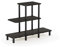 Furinno Deko-Regal mit 3 Ebenen, holz, Espresso/Schwarz, 29.49 x 94 x 70.69 cm, 18139EX/BK