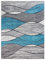 SrS Rugs® Impulse - Area Rug for Living Room, Bedroom, Hallway Runner Rug - Abstract Geometric Design - Provides Home with Comfort and Warmth (Teal Blue Waves, 80cm x 150cm)