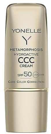 YONELLE METAMORPHOSIS CCC Cream LSF50 mit Mattierender Wirkung - Getönte Tagescreme - Gesichtscreme Damen - Gesichtspflege mit Glättungseffekt - Creme Gesicht - Tinted Moisturizer 30ml