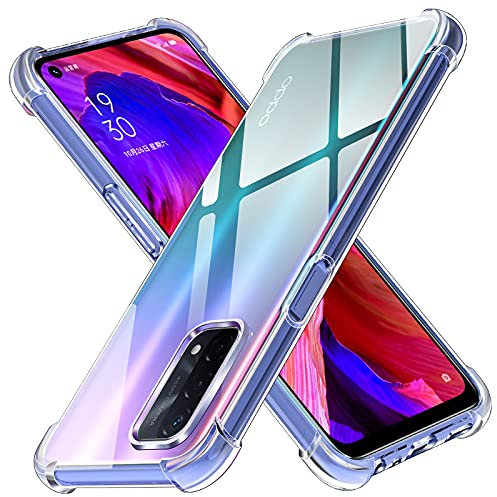 ivoler Klar Silikon Hülle für Oppo A54 5G / Oppo A74 5G mit Stoßfest Schutzecken, Dünne Weiche Transparent Schutzhülle Flexible TPU Durchsichtige Handyhülle Kratzfest Case Cover