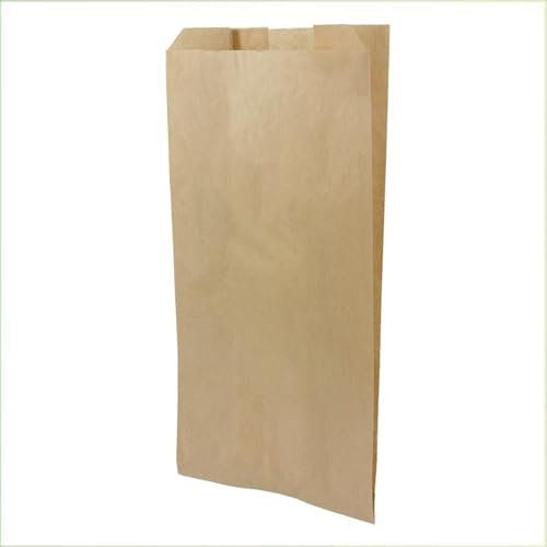Virsus 200 Sacchetti di Carta per Alimenti Sacchetti Avana Carta Kraft per Pane Dolci Buste per Alimenti Varie Misure (22x44 cm)