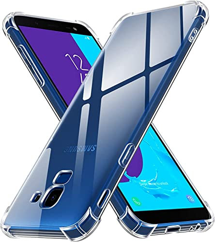 ivoler Coque pour Samsung Galaxy J6 2018, Ultra Transparent Étui de Protection en Silicone Antichoc avec Coins Renforcés, Clair Mince Souple TPU Bumper Housse