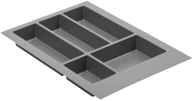 GTV Range-couverts pour tiroirs de placard de cuisine – Anthracite (340 x 472 mm)