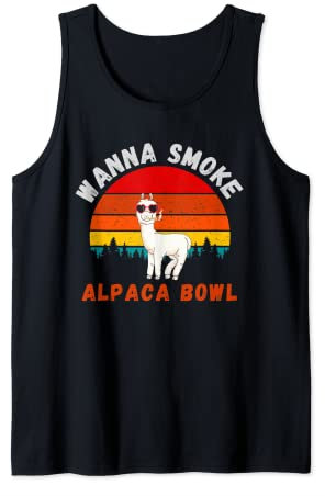 Weed Wanna Smoke Alpaga Bol cannabis 420 dénoyauteur Débardeur