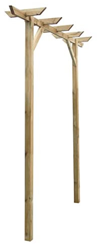 INLIFE Pérgola de jardín 200 x 40 x 205 cm madera