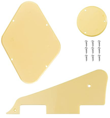 OTOTEC LP Pickguard Control Backplate Selector Switch Plate Cover with Screws Compatible with Epiphone Les Paul Standard Guitar Plastic Cream