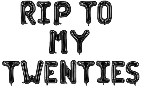 RIP to My 20s Banner, Rip Twenties Partyzubehör, Happy 30th Banner, 30th Birthday Dekoration, Rip 20S Banner