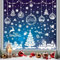 TRABIG 244PCS Stickers Noel Réutilisable, Autocollant Fenetre Electrostatique PVC, Deco Arbre de Noël Flocon de Neige, Interieur Maison pour Porte Vitrine