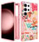 Pegmode for S22 Ultra Case - Heavy Duty Protective Designer Collage Cute Cartoon Hard Shockproof Bumper Phone Cases for Samsung Galaxy S22 Ultra for Girly Women Men Girls Boys Teens