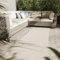 Interiyou Outdoor Teppich Lome - 70x200 cm Weiß - geometrische Muster - Wetterfest & UV-beständig für Balkon, Terrasse und Garten - Flachgewebe Aussenteppich