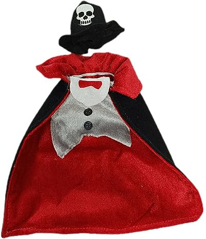 Ciieeo 1 Satz Wiederverwendbare Weinflaschenmütze Transparente Halloween-Taschen Halloween-weinflaschenkleidung Halloween-weinhalter Halloween-weinflaschendekoration Reize Flanell