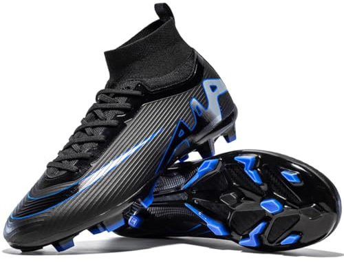 WOWEI Fußballschuhe Herren Professionelle Fussballschuhe High Top Spike Cleats Outdoor Athletics Fußballschuhe Jungen Trainingsschuhe Turnschuhe (Fuss-4, 43EU)