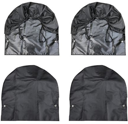 4 x Black Tyre Covers, UV Protection Wheel Covers, Tyre Protection Cover(72.5 x 72.5 cm), Suitable for Car, Caravan, Motorhome, Trailer,