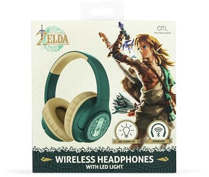OTL Technologies ZD1143 Legend of Zelda LED Light Up Foldable Wireless Headphones Green