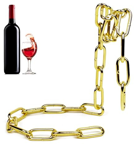 Flaschenhalter mit Kette – Tischflaschenhalter, einzelnes Weinregal