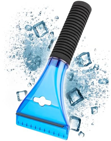 TULMERO Eiskratzer Auto - Effizienter Auto Scheibenenteiser - Kompakter Eiskratzer mit Ergonomischem Griff für Schnelle und Einfache Entfernung von EIS und Schnee - Ice Scraper lackschonend