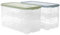 FUNSUEI 2 Stück Eierbox 20 Eier, 2 Schichten Eierbehälter aus Kunststoff mit Dekel, Eier Transportbox Eieraufbewahrungsboxen für Kühlschrank, Transport, Blau, Grün