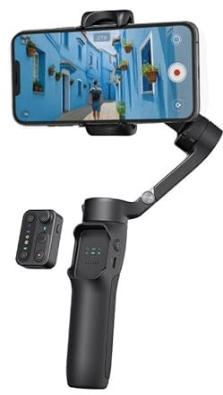 hohem iSteady X3 SE Gimbal Stabilizer for iPhone, Phone Stabilizer with Detachable Remote Control, Portable Foldable 3-Axis Phone Gimbal for Android & iPhone 16 15 Pro Max, Ideal for Travel Vlogging