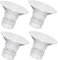 CHICAMPERA 4Pcs Silicone Breast Pump Flange Inserts Safe Wearable Accessories for Electric Pumps Convenient Parts for Comfortable Use