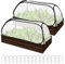 Lot de 2 Serre de Jardin, Mini Serre Pop-Up Petite Serre D'hivernage pour Plantes Serre de Jardin pour Balcon avec des Clous de Terre, pour Protéger Les Plantes et Les Fleurs (114x56x41cm)