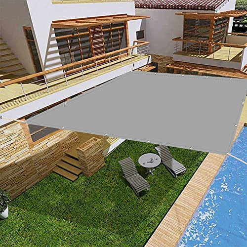 Waterproof Sun Shade Sail 4.5x4.5m for Hot Tub Garden & Patio 98% UV Resistant Canopy with Free Rope Light Grey Outdoor Shelter for Beach & Backyard