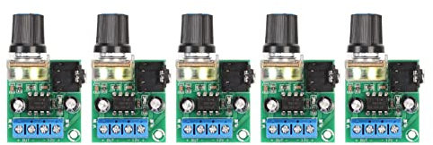 LM386 Mini Power Amplifier Board 0.5W-10W Speaker Module for Recordings, Pack of 5