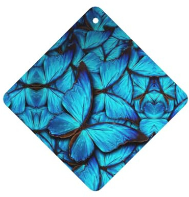 Lufterfrischer mit blauem Schmetterlings-Aufdruck, für Auto und Zuhause, 10 Stück