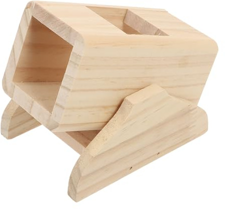Kisangel Wooden Hamster Seesaw Tunnel Mini Pet Seesaw Bucket for Small Pets Exercising Squirrel Playing Toys for Hamster Tubes and Tunnels Kit