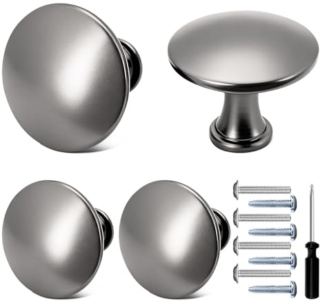 Möbelknöpfe Schrankknöpfe für IKEA HEMNES Knöpfe - Schrankgriffe Schwarz, Schubladenknopf Möbelknöpfe Vintage, Schrankknopf Schrank Knöpfe, Runde Türgriffe Schubladengriffe Für Kleiderschrank (4 Stk)