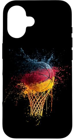 Basketball Deutschland Farben Basketballer Hülle für iPhone 16