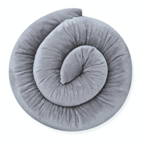 Bebeloo Seitenschläferkissen Körperkissen Pregnancy Pillow Bettkissen Bettschlange Nackenrolle Schlafkissen Stillkissen Bettumrandung Zugluftstopper (Dunkelgrau, 300 cm)