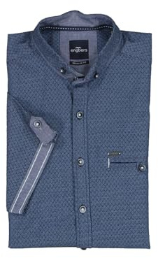 engbers Herren Sportives Kurzarmhemd mit Brusttasche, Brilliantblau