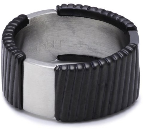 Esprit Ring Edelstahl flush black