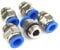 5 Stück Steckverschraubung Pneumatik Steckverbinder Schnellsteckverbinder Push In (G 1/4 x 6mm) zylindrisch