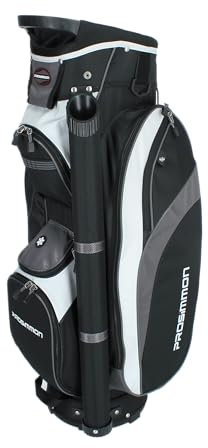 Prosimmon Tour 14 Way Cart Golf Tasche, schwarz/grau